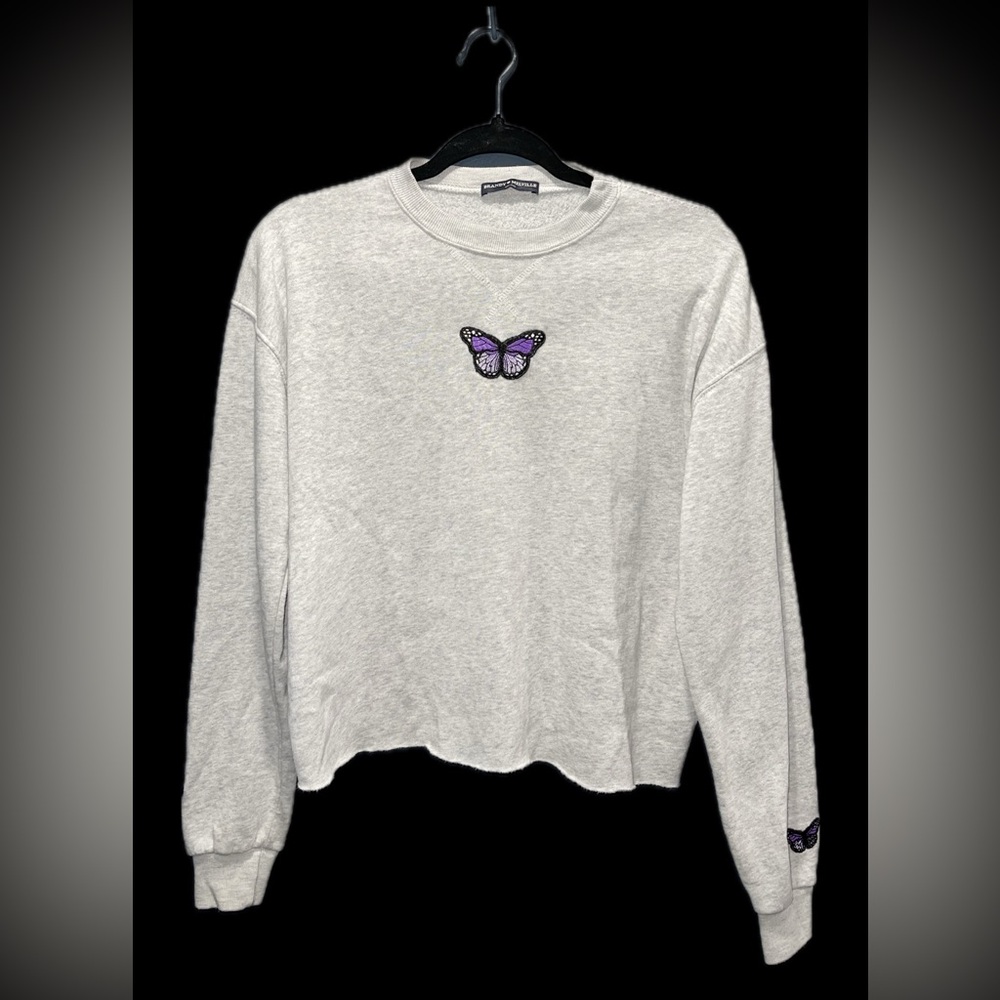 Brandy Melville butterfly crop sweatshirt